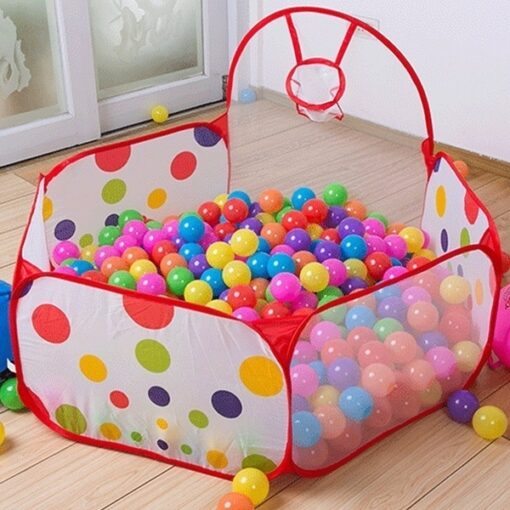 Parc à Jouets Pliable avec Panier de Basket Avec 35 balles